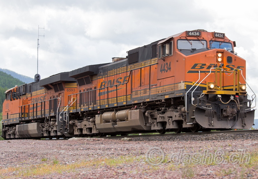 BNSF 4434(C44-9W), BNSF 6593(ES44C4)