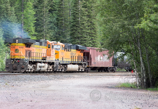 BNSF 4150(C44-9W), BNSF 6588(ES44C4)